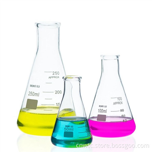 50ml Borosilicate Glass Conical Erlenmeyer Flask Bottles for Laboratory Use
